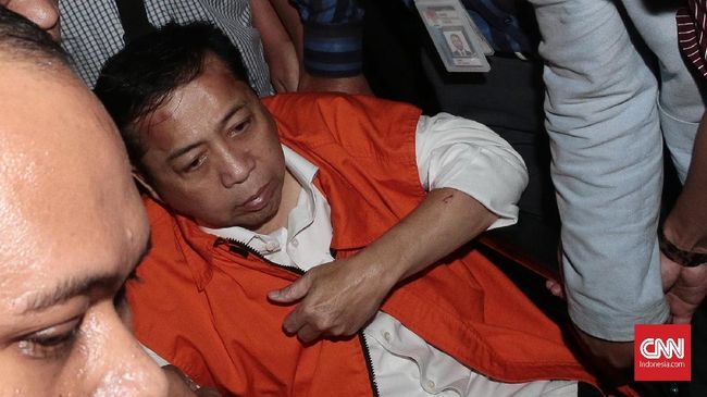 Setya Novanto Kini Tidur Beralas Kasur Busa dan Makan Nasi Kotak di Rutan KPK