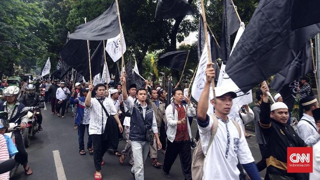 Protes Pembakaran Bendera, Ratusan Warga Bogor Turun ke Jalan