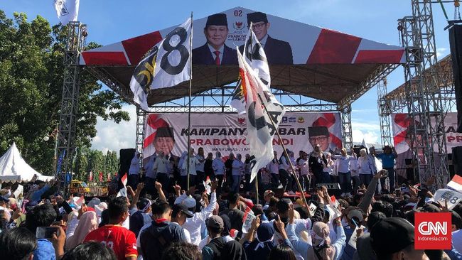 Kampanye di 'Kandang Banteng', Massa Prabowo Tumpah Ruah