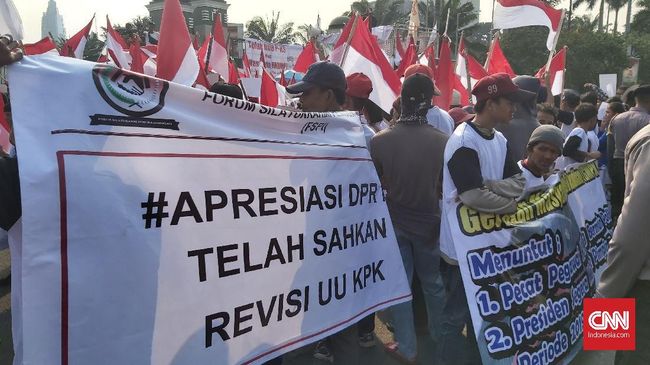 Peserta Aksi Mengaku Diongkosi Demo Dukung Revisi UU KPK
