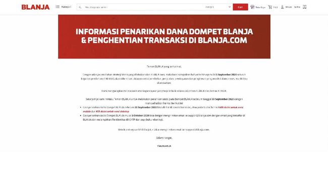 Telkom Tutup Blanja.com