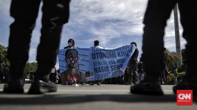 Foto Aks Peringatan 1 Desember Warga Papua di Jakarta