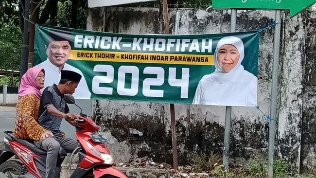 Poster Erick Thohir-Khofifah 2024 Bertebaran di Jember