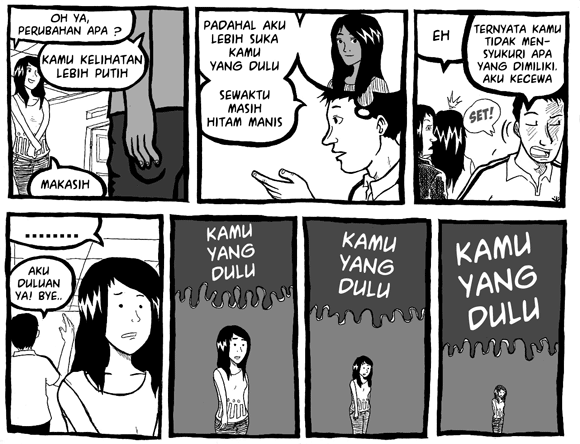 kasihan banget ini cewek, dia jadi korban KEBRUTALAN iklan kosmetik (ini komik lho)