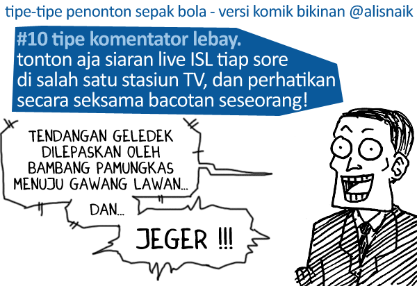 14 tipe penonton sepak bola - versi komik bikinan alisnaik