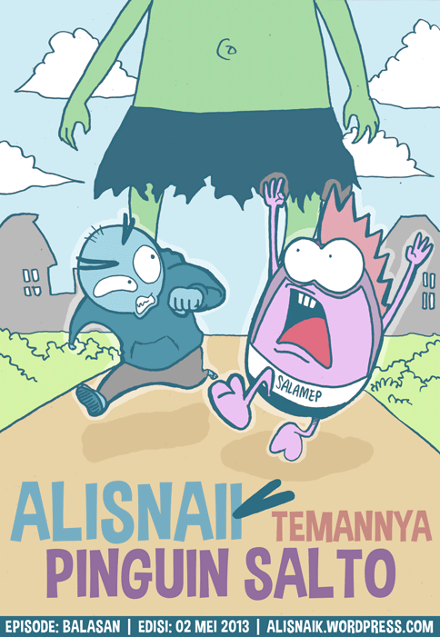 komik seru ALISNAIK TEMANNYA PINGUIN SALTO - episode balasan - edisi 02 Mei 2013