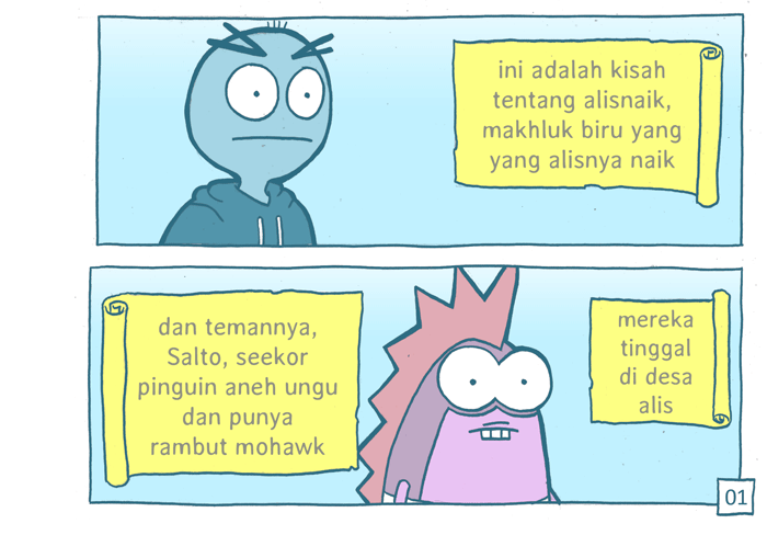 [komik alisnaik] ada pinguin nyasar masuk ke desa