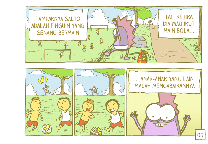 [komik alisnaik] ada pinguin nyasar masuk ke desa