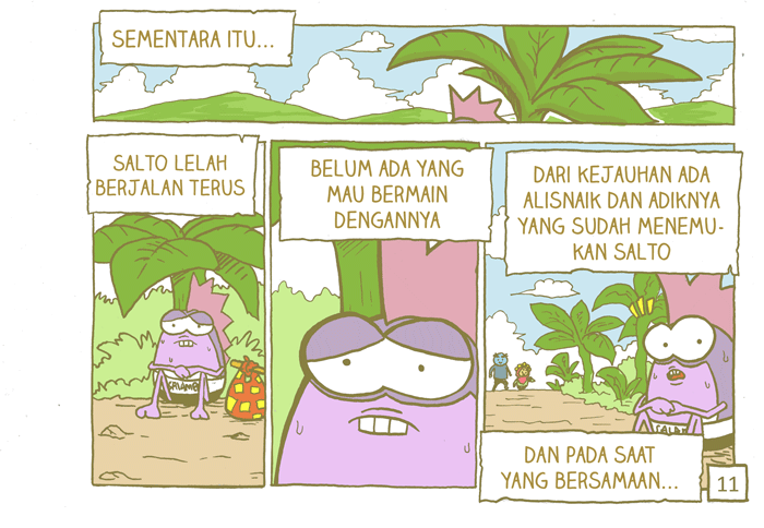 [komik alisnaik] ada pinguin nyasar masuk ke desa