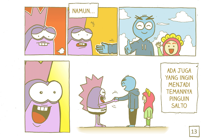 [komik alisnaik] ada pinguin nyasar masuk ke desa
