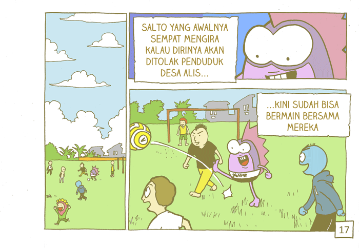 [komik alisnaik] ada pinguin nyasar masuk ke desa