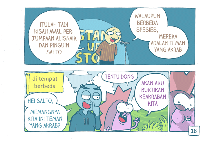 [komik alisnaik] ada pinguin nyasar masuk ke desa