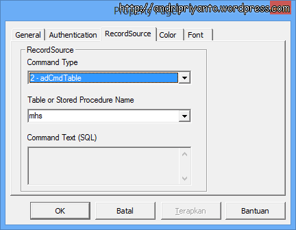 &#91;TP7&#93; Koneksi ke Database Microsoft Access Dengan Visual Basic 6.0