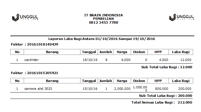 Aplikasi Toko dan Stok Barang Unlimited