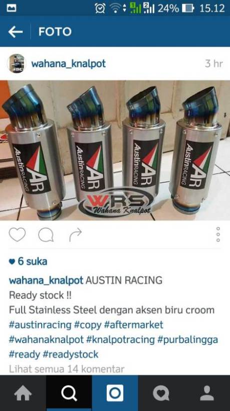 Austin Racing Marah Karena Logonya Dipakai Knalpot Purbalingga
