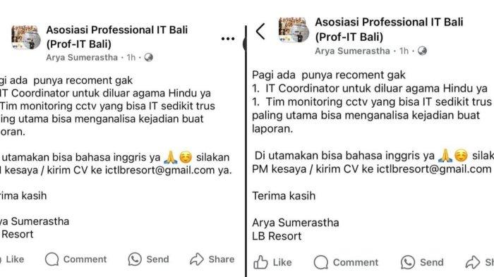 LOKER Kriteria Non Agama Hindu di Bali, Cok Ace: Ini Pelecehan Luar Biasa