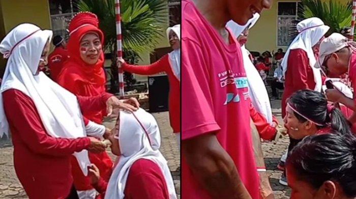 Viral Beredar Lomba 17 Agustusan Ibu-ibu Emut dan Makan Pisang Tuai Kritikan