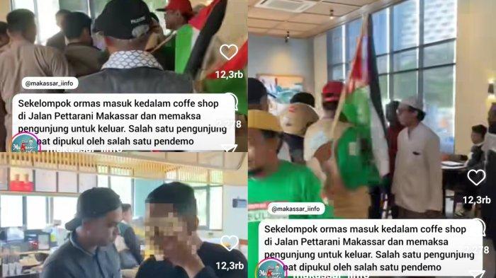 Kelompok Aksi Bela Palestina Masuk Starbucks Makassar, Bersitegang dengan Pengunjung