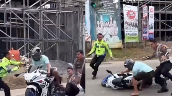 Pengendara Motor Tabrak Kasat Lantas Saat Terjaring Razia, Ternyata Takut Ditilang