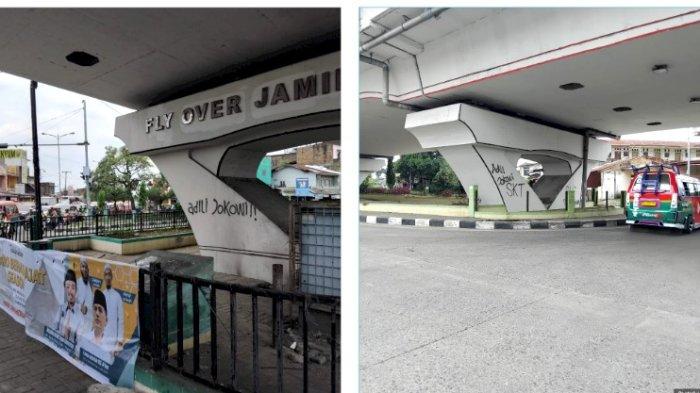 Tulisan Berbunyi Adili Jokowi Terpampang di Banyak Tempat di Kota Medan