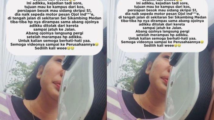 Mahasiswi di Medan Dijambret Ojol yang Ditumpanginya Saat Berangkat ke Kampus