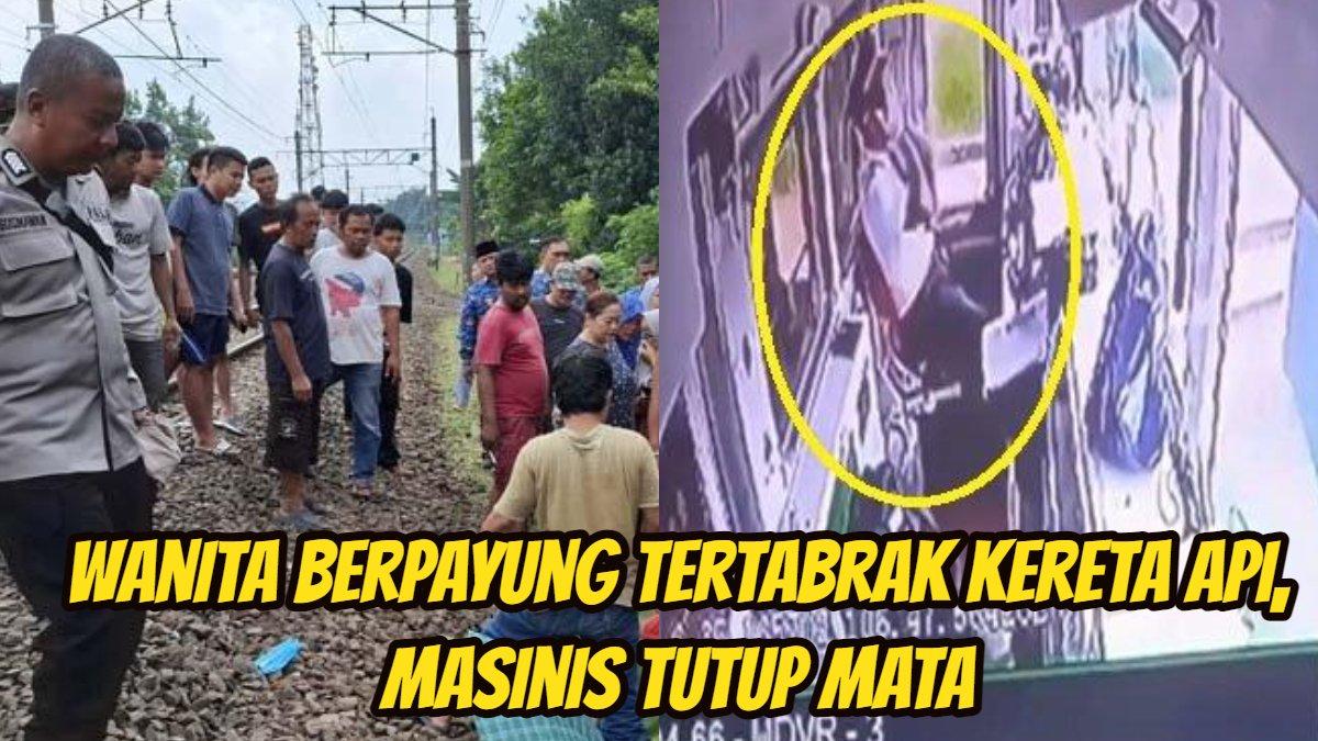 Wanita di Bogor Tertabrak Kereta, Masinis Tutup Mata Detik-detik Keretanya Menyambar