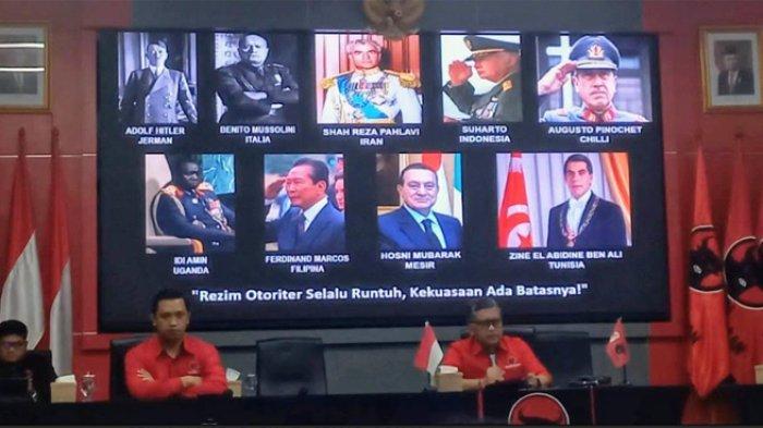 Ditanya Status Jokowi di PDIP, Hasto Tampilkan Foto Hitler, Soeharto, Hingga Marcos
