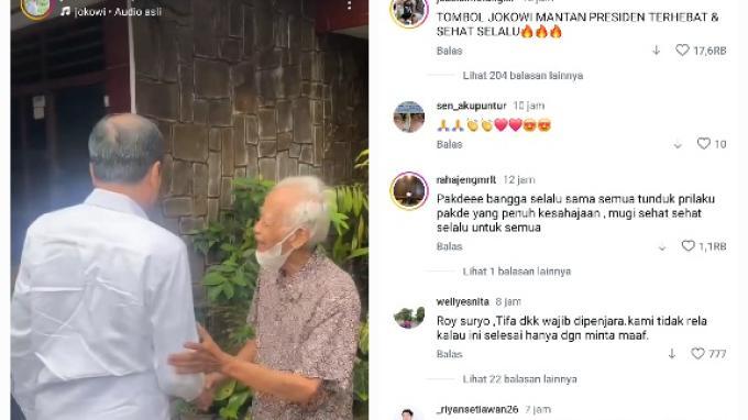 Usai Bertemu Dosen Pembimbing, Akun Instagram Jokowi Dibanjiri Komentar Netizen