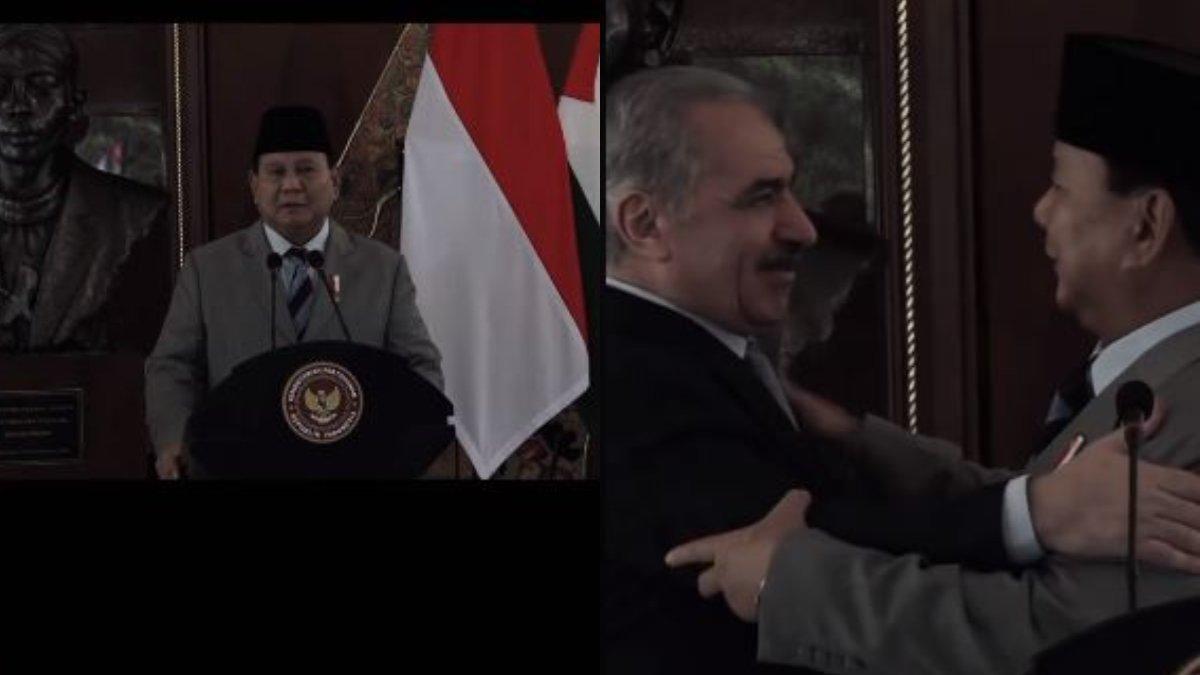 Bergetar Menahan Tangis Pidato Konflik Palestina-Israel, Prabowo Dipeluk PM Palestina