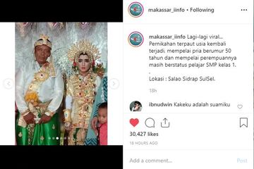 Viral Foto-foto Kakek 50 Tahun Nikahi Pelajar SMP di Sulawesi Selatan