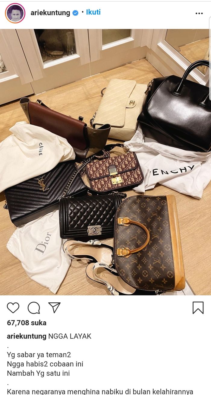 Arie Untung Buang Tas Ratusan Juta karena Berita ini, Netizen: Pamer Kedok Sensasi!