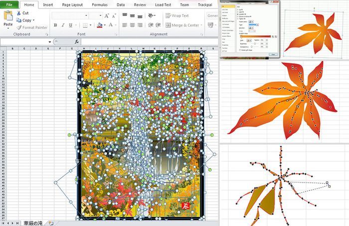 Anti Mainstream! Seniman Jepang Ciptakan Lukisan Keren Menggunakan Microsoft Excel!