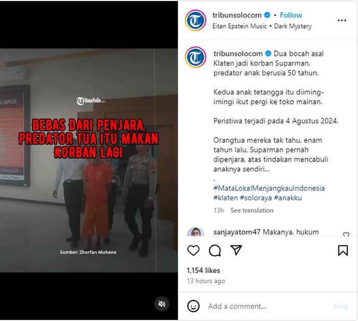 Predator Kekerasan Seksual Anak Berulah Lagi, 2 Bocah Asal Klaten Jadi Korban