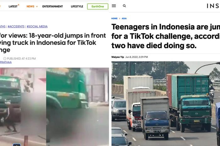 Konten Cegat Truk Indonesia Diberitakan Media Asing, Netizen Bangga Nggak?