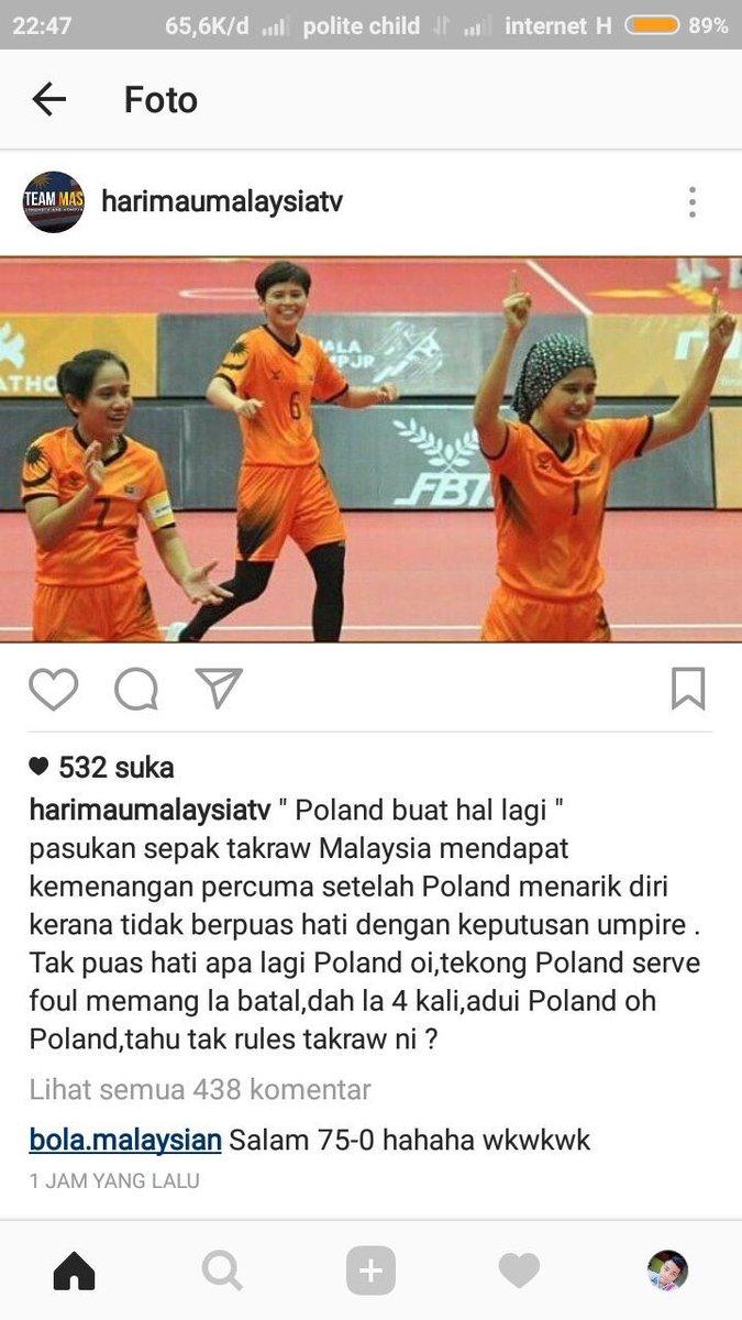 WARGA MALAYSIA SEBUT INDONESIA " POLAND " SETELAH TIM TAKRAW PUTRI WALKOUT