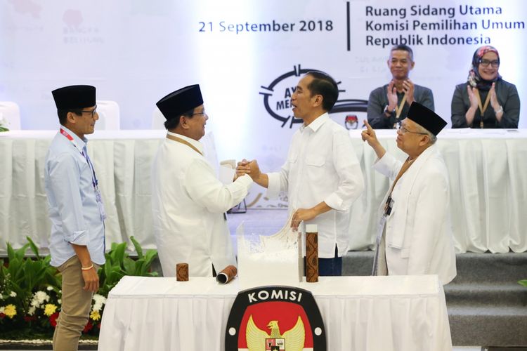 Survei Populi: Jokowi-Ma'ruf 54,1 Persen, Prabowo-Sandi 31 Persen 