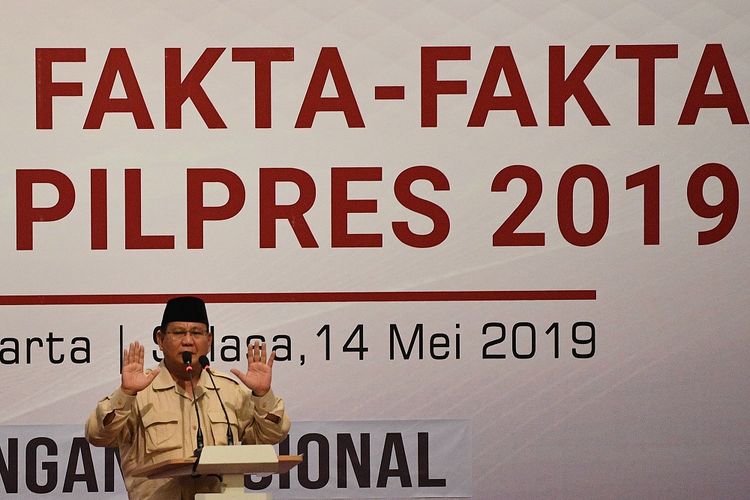 Perubahan Angka Klaim Kemenangan Prabowo-Sandiaga, dari 62 Persen ke 54 Persen