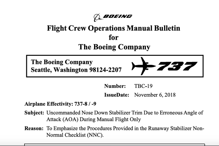 Dokumen Boeing Beri Petunjuk Kerusakan Pesawat Lion Air JT 610 