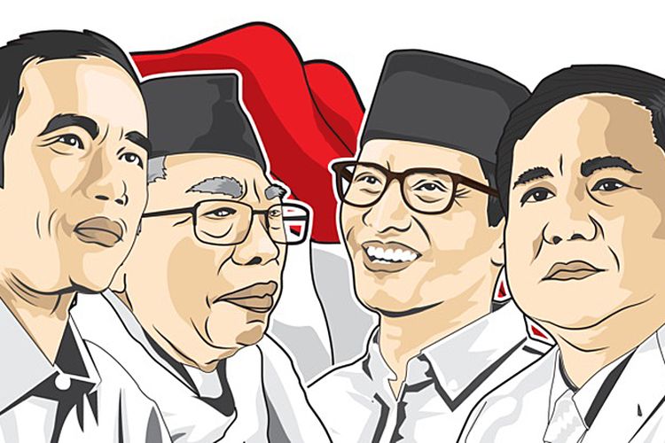 Jokowi-Ma'ruf Amin Nomor Urut 1, Prabowo-Sandiaga Nomor Urut 2