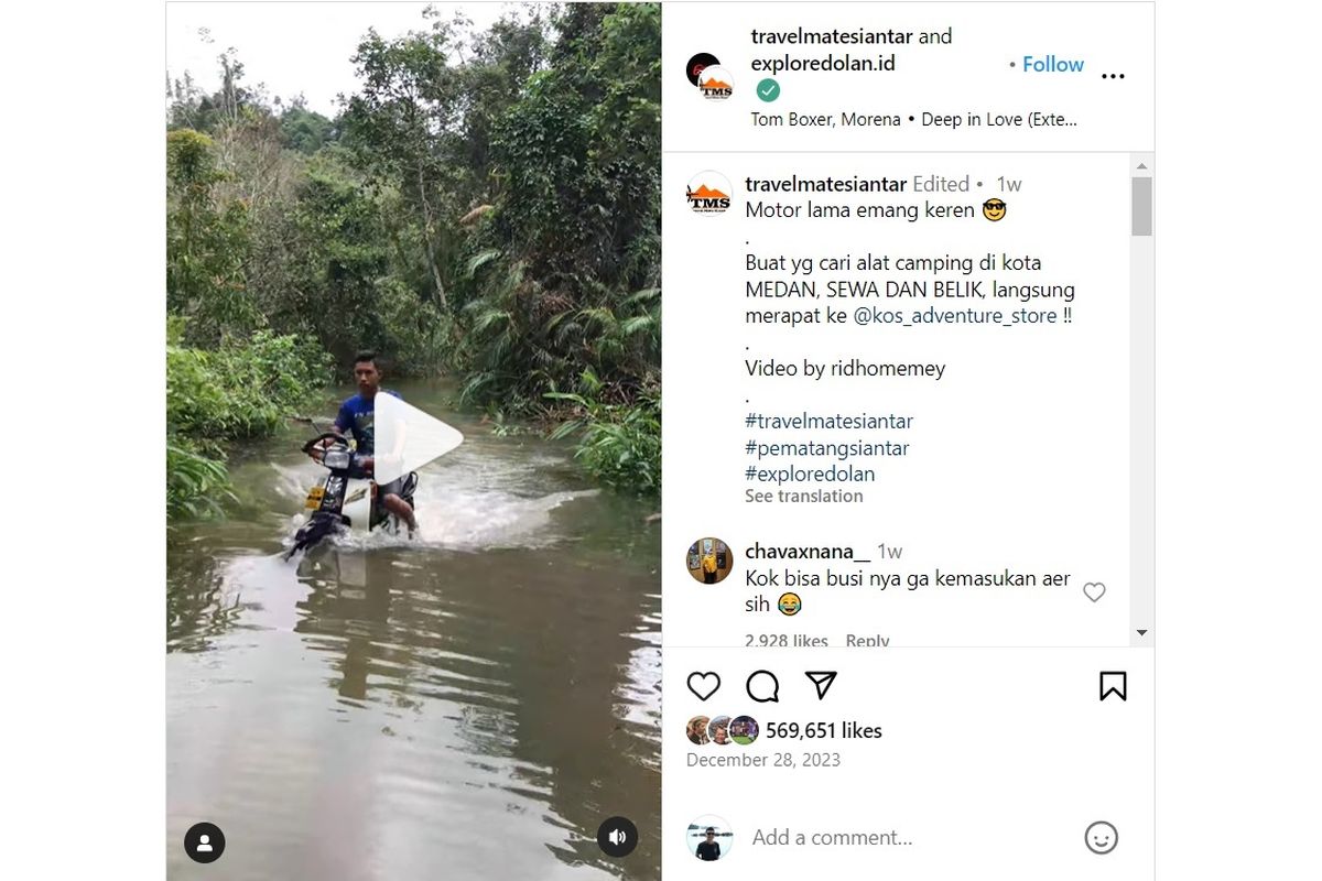 Video Viral Bebek Jadul Santai Terobos Banjir, Bikin Minder Vario