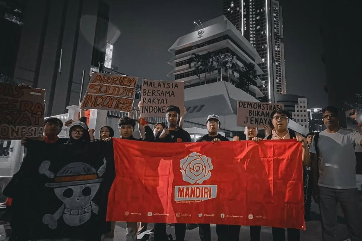 Mahasiswa Malaysia Demo di Kedubes RI, Protes 400 Orang Ditahan Saat Aksi Depan DPR