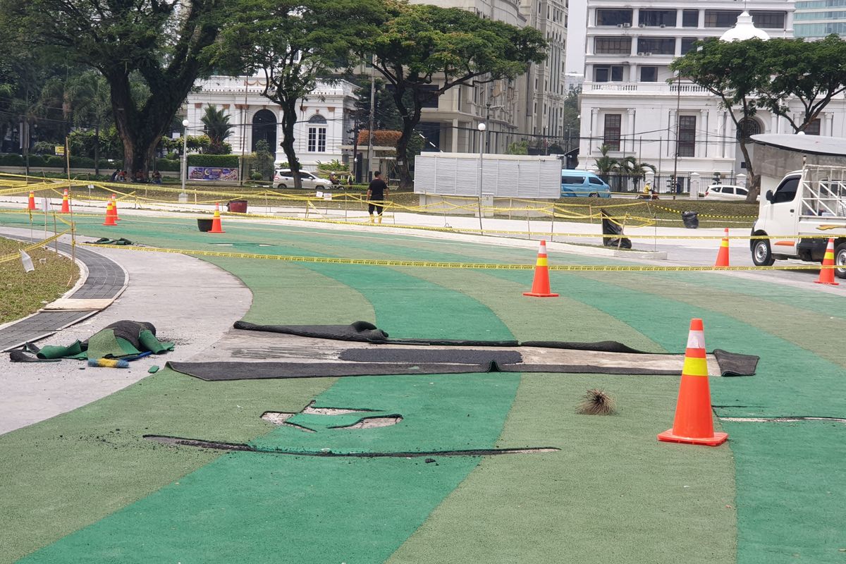 Baru Diresmikan Bobby, Lapangan Merdeka Medan Rp 497 Miliar Sudah Rusak