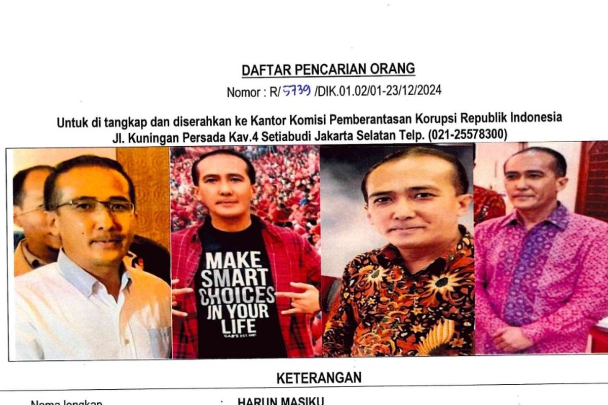 Profil Terbaru Harun Masiku Buronan KPK: Dari Ciri Fisik sampai Khusus