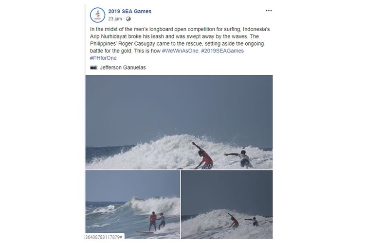 Kisah Atlet Surfing Filipina Selamatkan Atlet Indonesia Yang Tergulung Ombak
