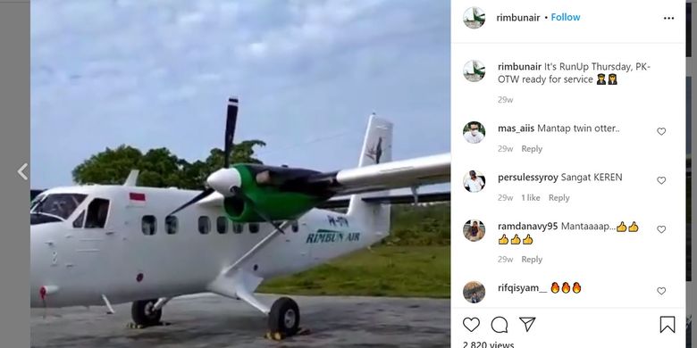 Jatuh di Bukit, Pesawat Rimbun Air PK-OTW Hancur, Tidak Ada yang Selamat