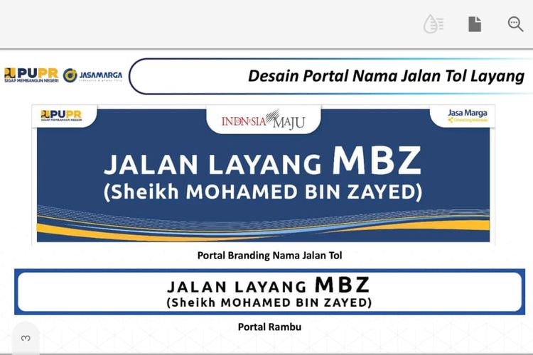 "Penamaan Jalan Tol Layang Japek Jadi Sheikh Mohamed Bin Zayed,
