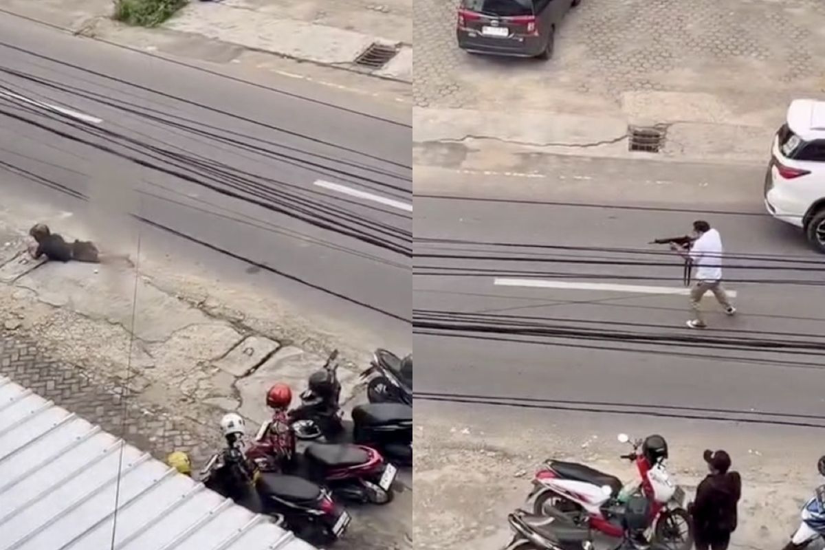 Detik-detik Aksi Baku Tembak Bripka Agus Lumpuhkan Begal Bersenjata di Lampung