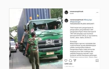 Viral Video Pengemudi Pajero Pecahkan Kaca dan Aniaya Sopir Truk Kontainer di Jakut