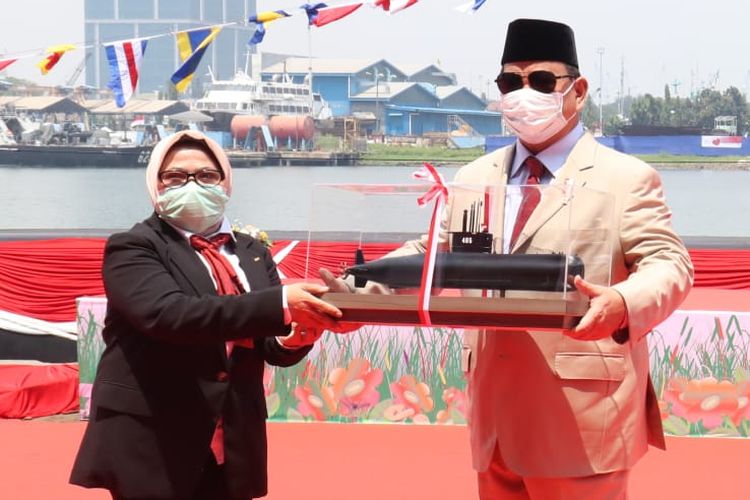  Prabowo Subianto Resmikan Kapal Selam Buatan Anak Bangsa, Alugoro-405