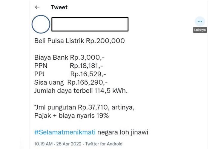 Viral Beli Pulsa Listrik Kena Pajak hingga 19 Persen, Ini Penjelasan PLN